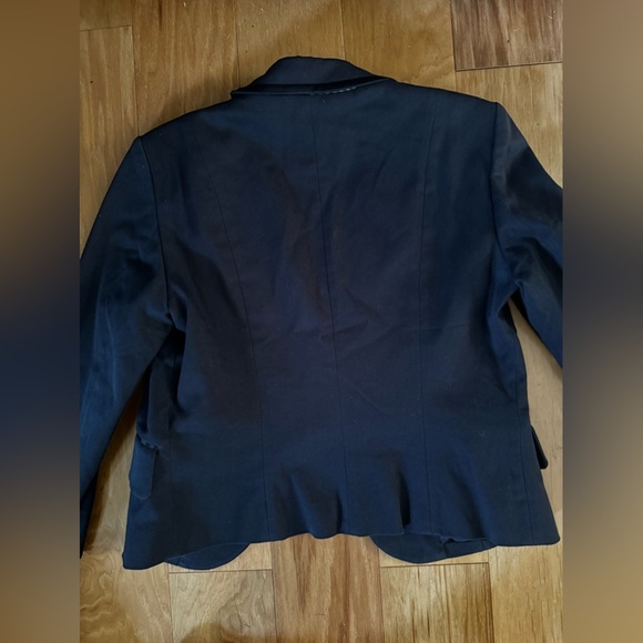 Armani Exchange Academia Collegiate School Crest Patch 3/4 Sleeve Blazer Jacket - Picture 6 of 13